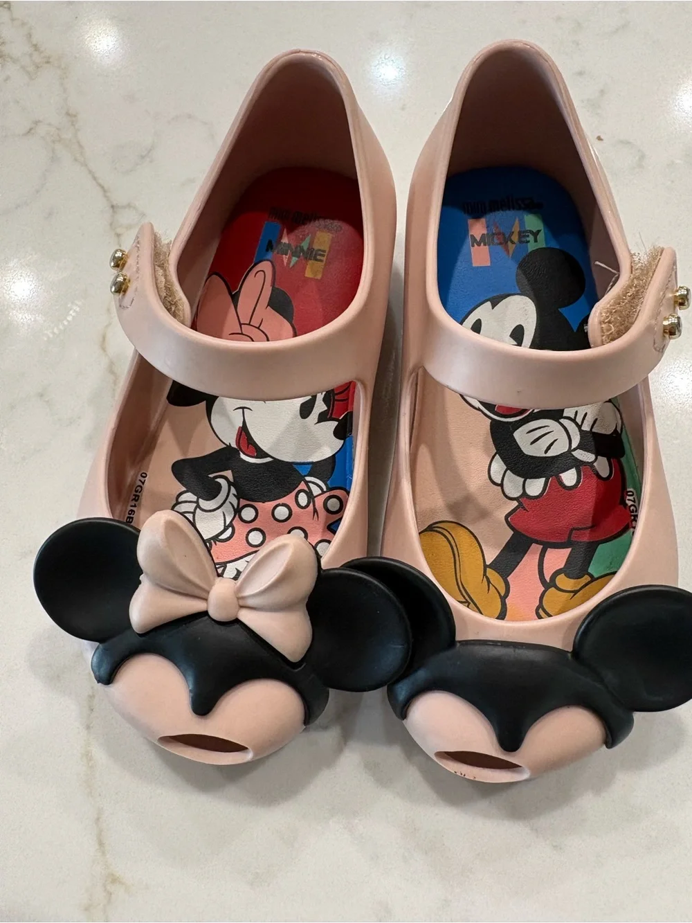 Mini Melissa Girls Pink Minnie Mouse Mary Jane Sandals
